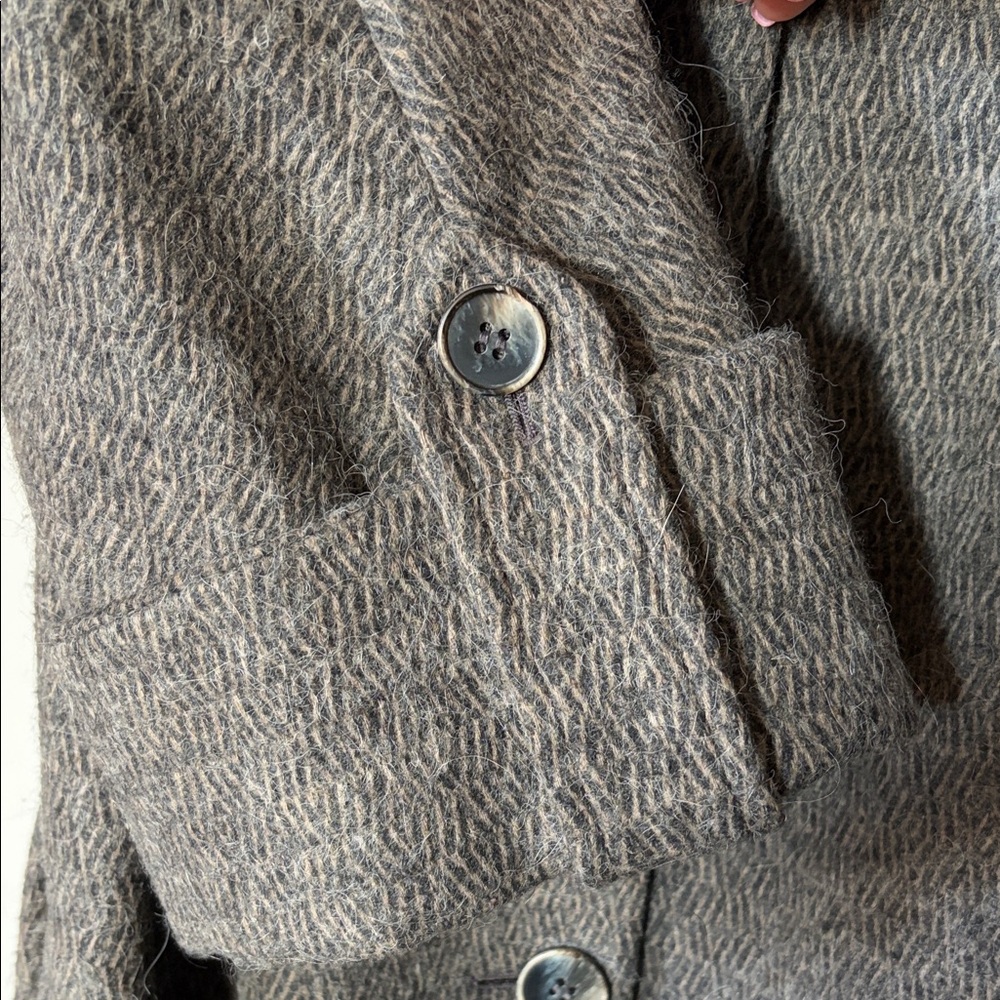 Benetton Gray Wool Blend Women's Coat - Picture 4 of 7